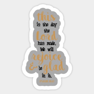 Psalm 118:24 Bible Verse Cute Hand Writing Sticker